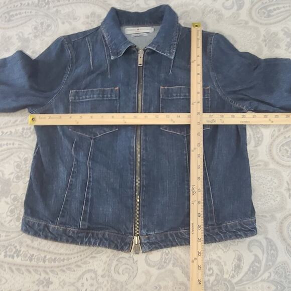 Tommy Hilfiger Vintage Nautical flags women's jean jacket Size XL Country - Picture 4 of 10